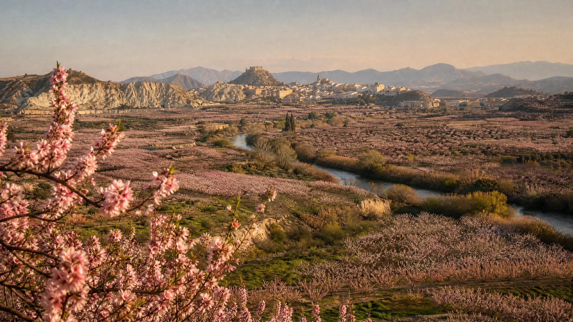 La vega de Cieza durante la floración